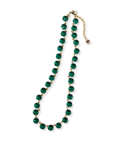 Aurora Round Prism Necklace | Emerald
