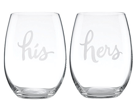 His and Hers Stemless Wine Set