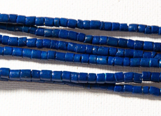 Beaded Mask Necklace - Blue
