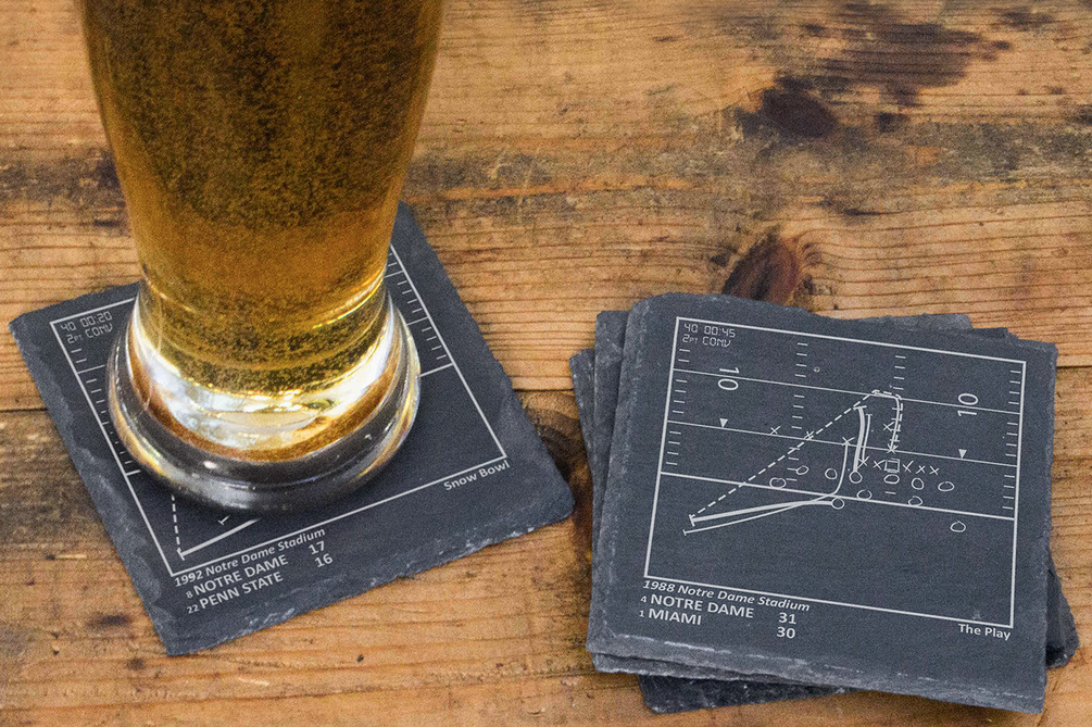 Greatest Notre Dame Plays Coasters