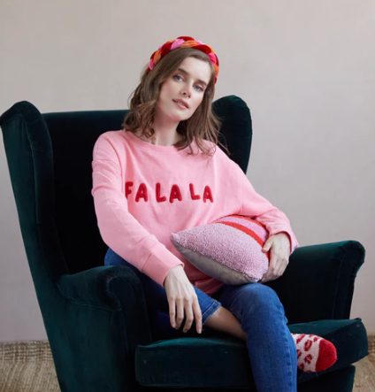 Fa La La Sweatshirt | Pink