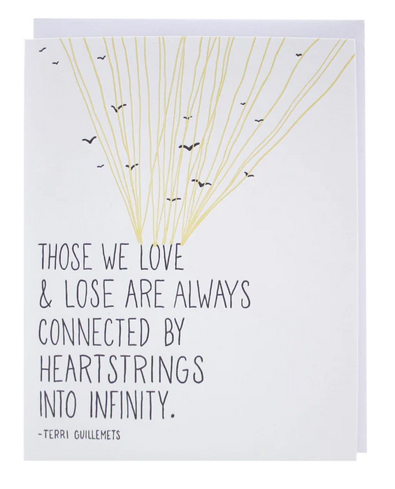 Heartstrings Quote Sympathy Card