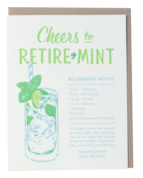 Mojito Recipe Retirement Card
