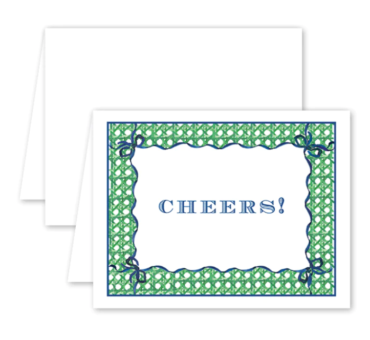 Ribbons and Rattan Cheers Card