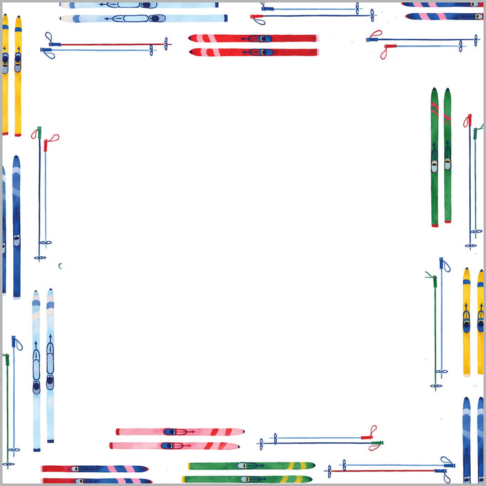 8"x8" Colorful Skis Notepad