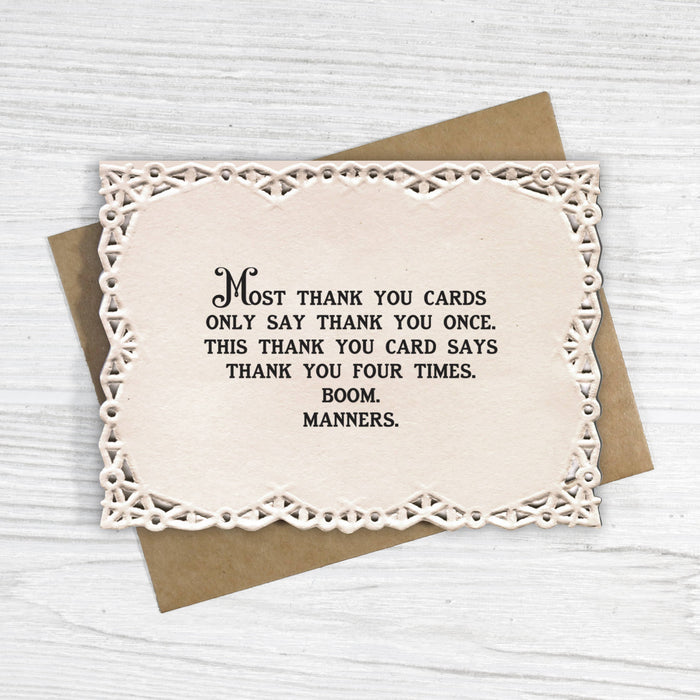 Funny Vintage Thank You Card
