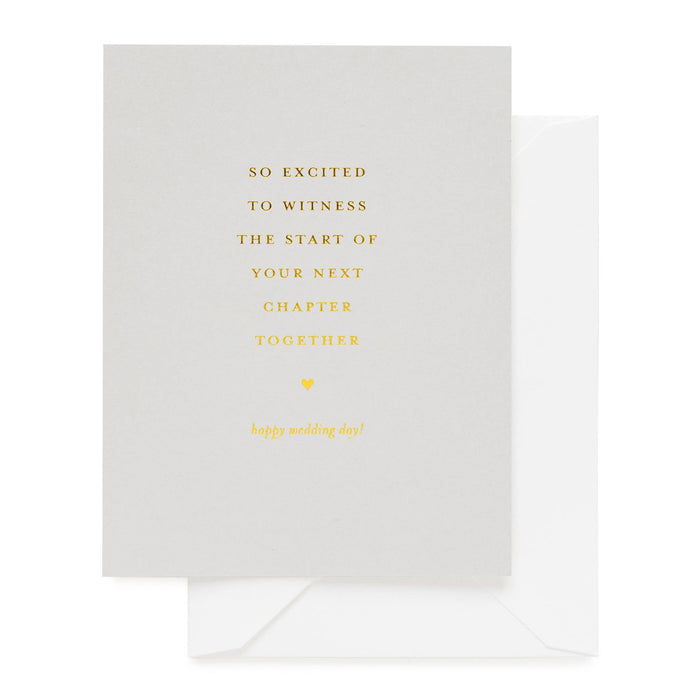 Next Chapter Wedding Day Card