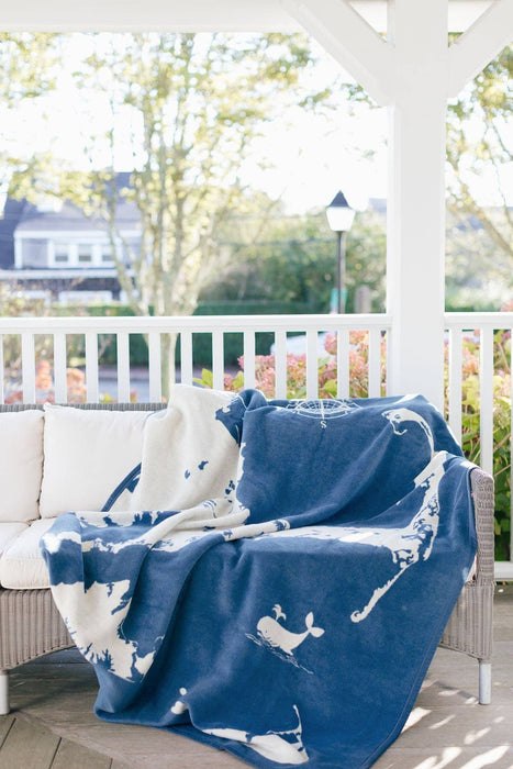 Cape and Islands Ocean Blue Blanket Original