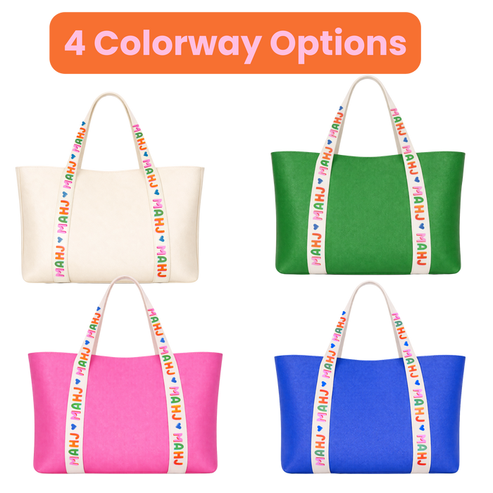 Pink Mahjong Tote Bag