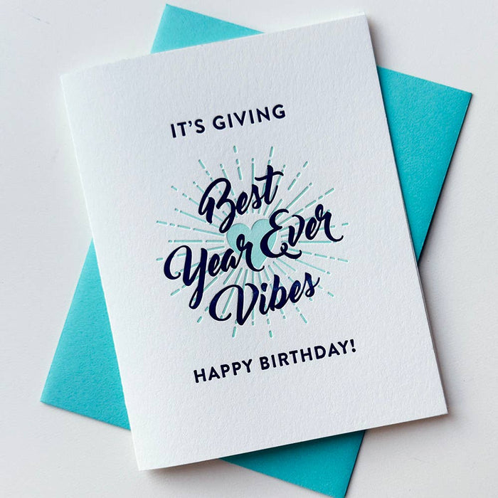 Best Year Ever Vibes Card