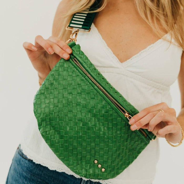Westlyn Woven Bum Bag | Checkered Black
