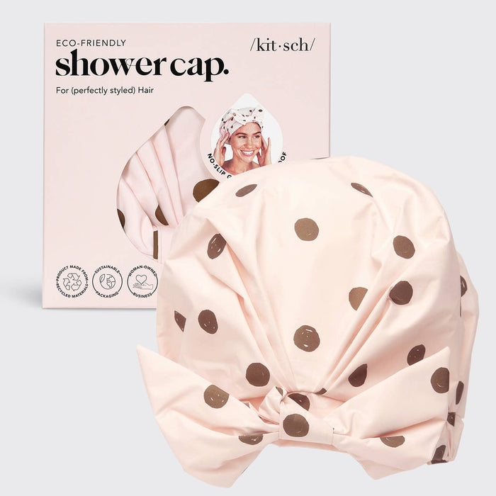 Luxury Shower Cap | Blush Dot