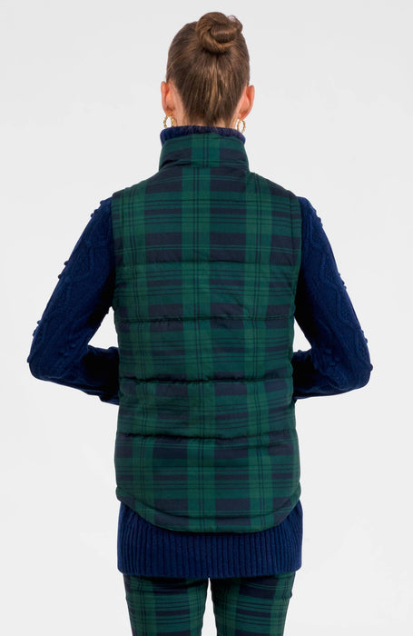 Puffer Vest | Black Watch Plaid