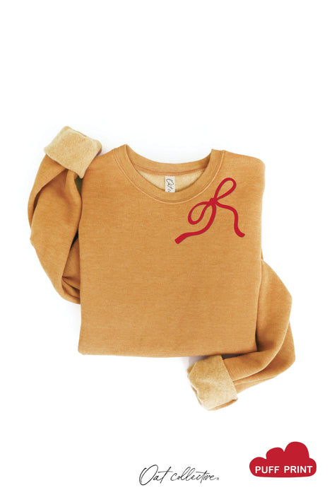 Ribbon Bow Sweatshirt | Rose