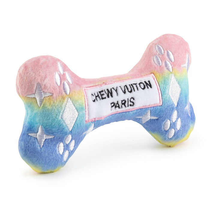 Lg Pink Ombre Chewy Vuiton Bone Dog Toy