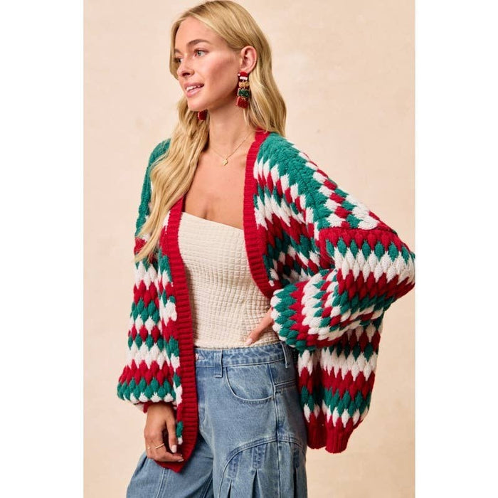 Christmas Textured Cardigan