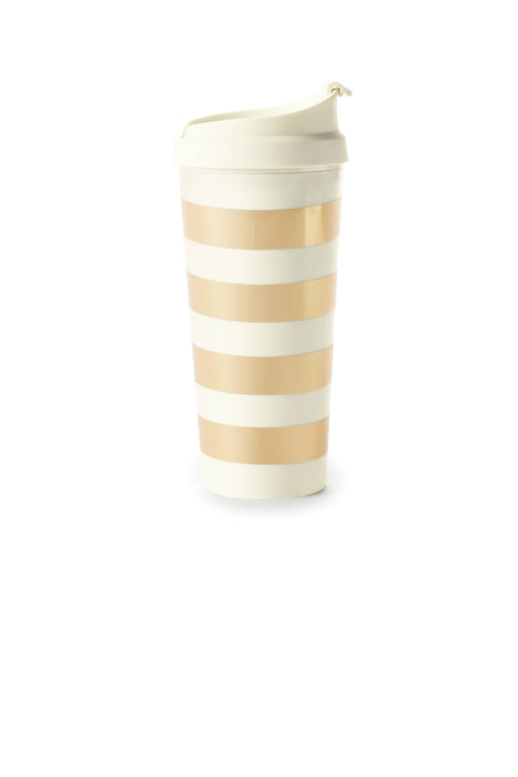 Gold Stripe Thermal Mug