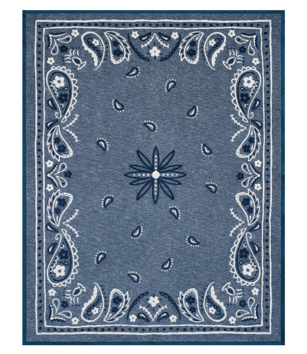Vintage Blue Bandana Blanket: Original