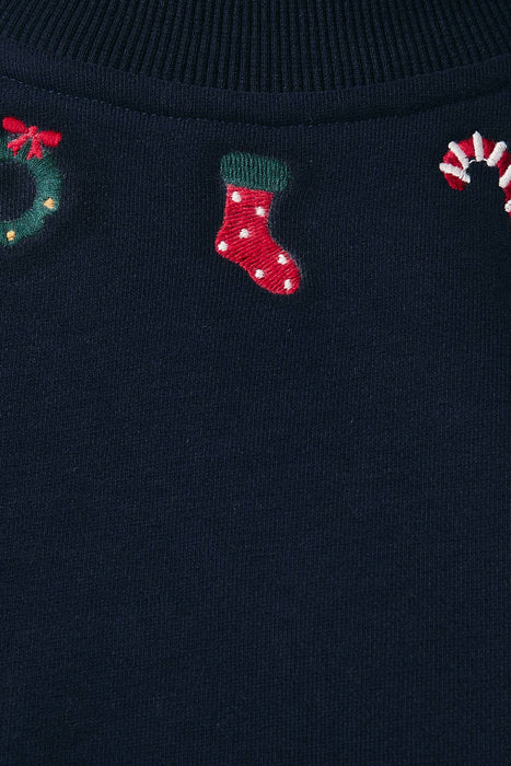 Navy Christmas Icons Sweatshirt