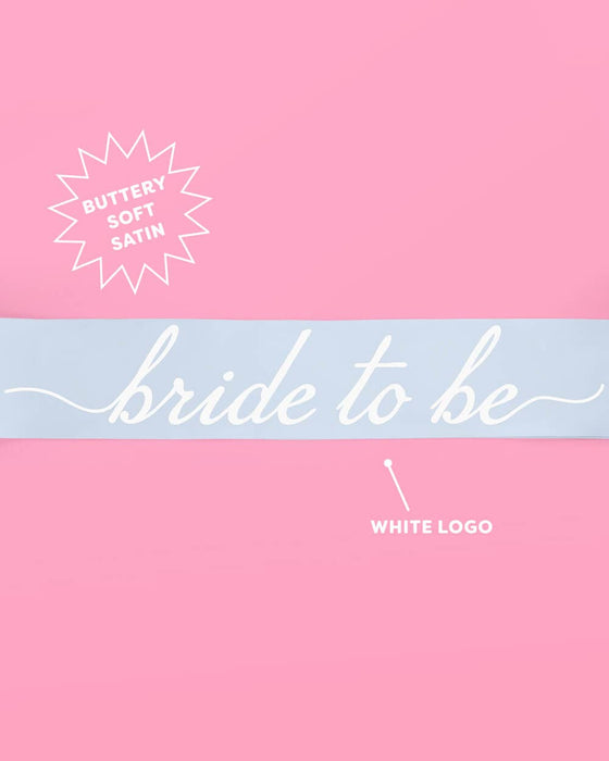 Blue Bride To Be Satin Sash