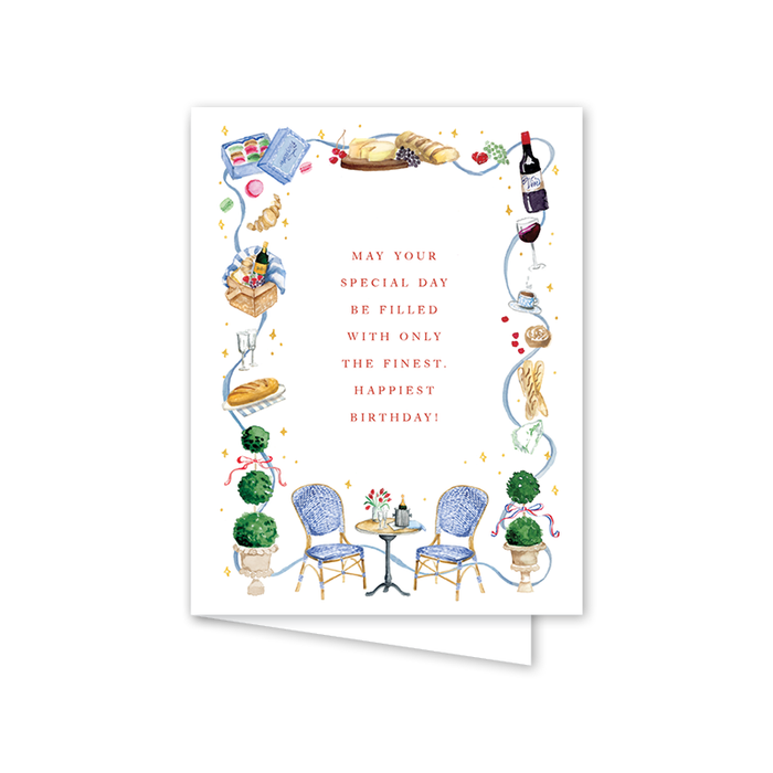 Parisian Picnic Birthday Card