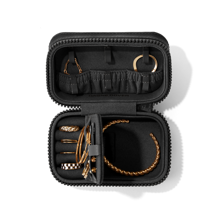 Frankie Jewelry Case in Onyx, Small