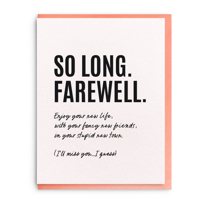 So Long Greeting Card