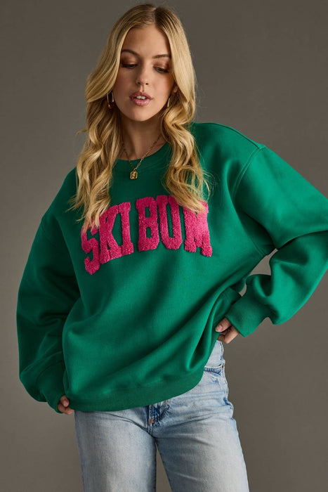 Green Ski Bum Sweatshirt