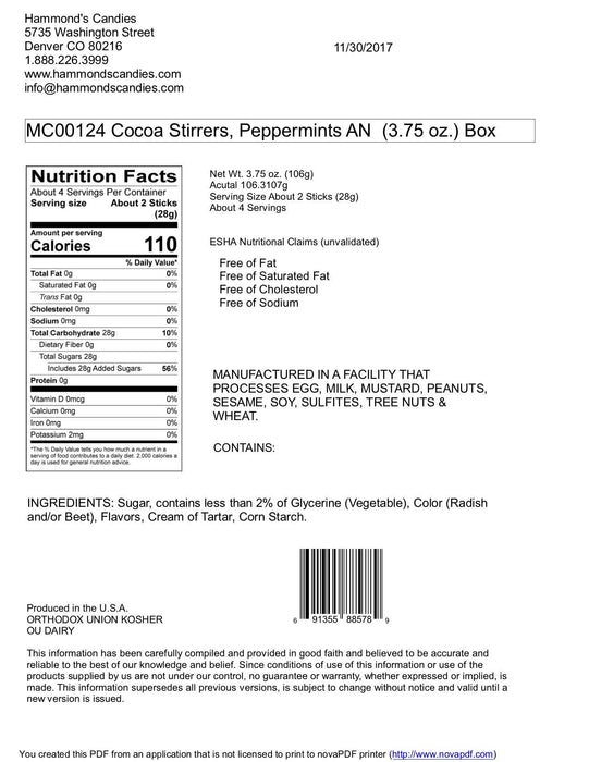 All-Natural Peppermint Cocoa Stirrers