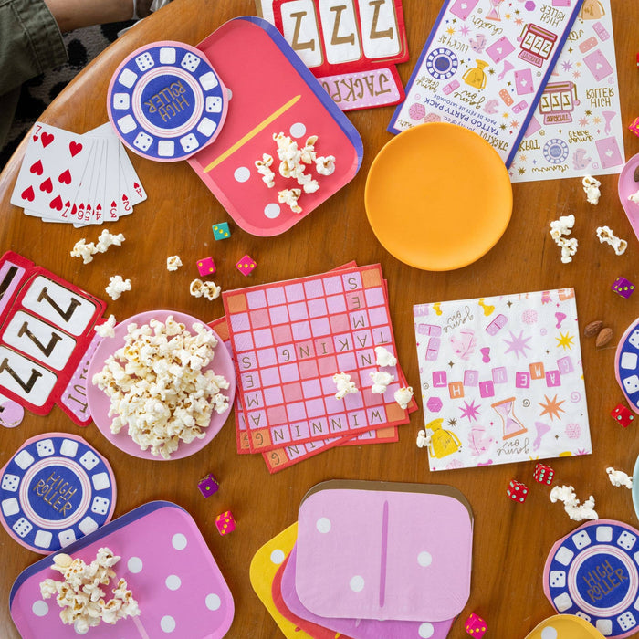 Game Night Dominoes Dinner Plates