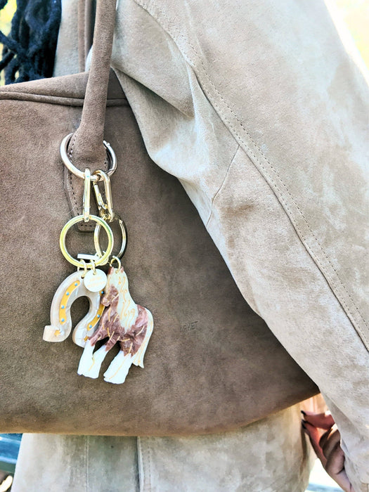 Horse Bag Charm + Keychain | Clydesdale
