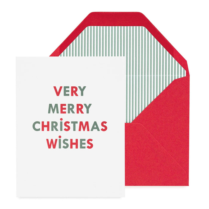 Very Merry Christmas Wishes Card