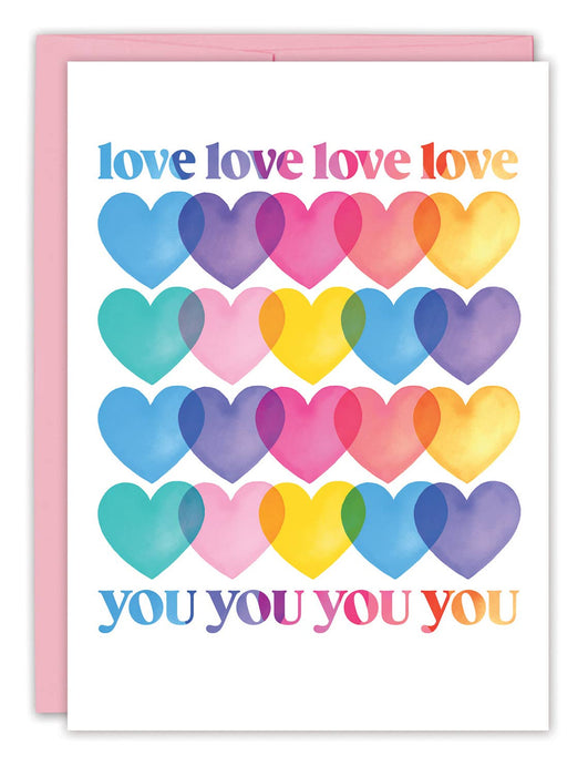 Rainbow Hearts Card