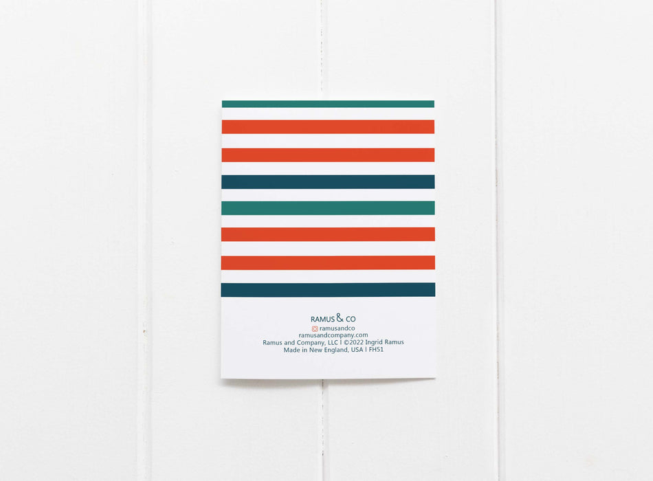 Santa Golfing Card