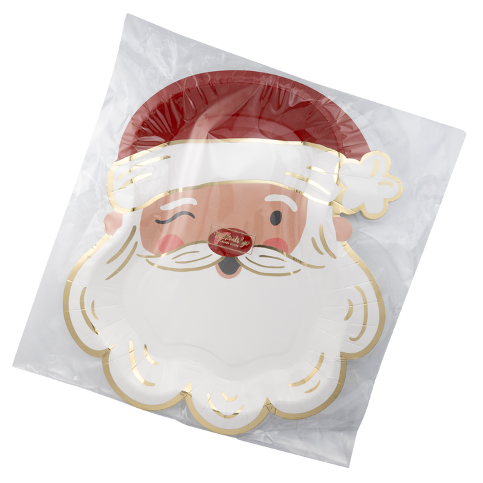 Santa Face Paper Plate