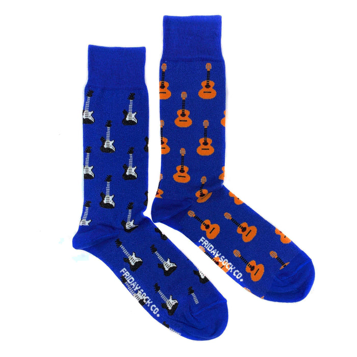 Acoustic & Electric Guitar Men's Mismatched Socks