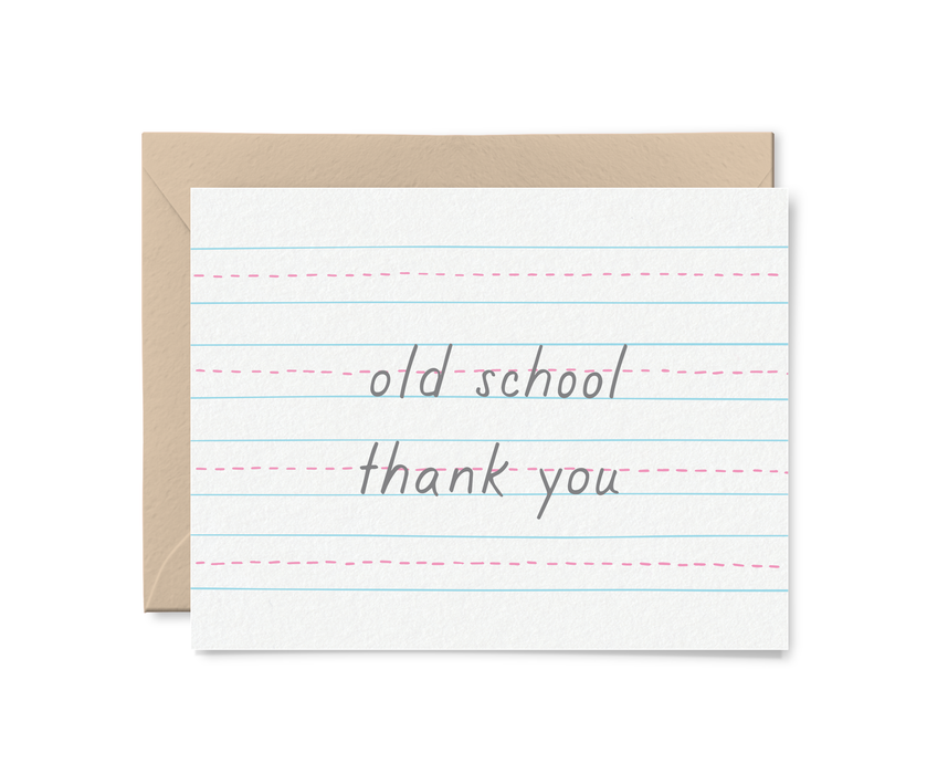Old School Thank You Card