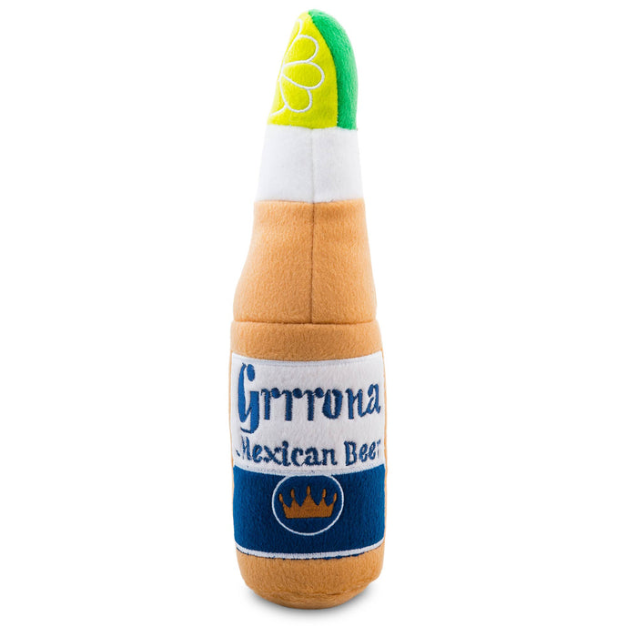Lg Grrrona Beer Bottle Toy Squeaker Dog Toy