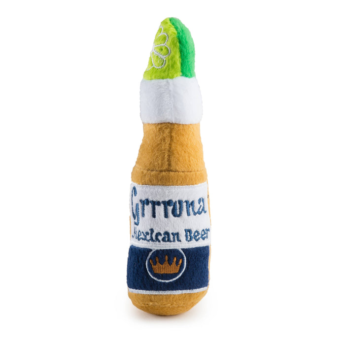Lg Grrrona Beer Bottle Toy Squeaker Dog Toy