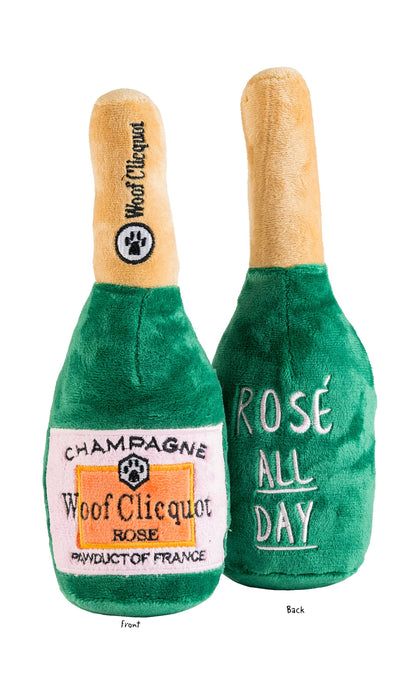 Small Woof Clicquot Rose' Champagne Dog Toy