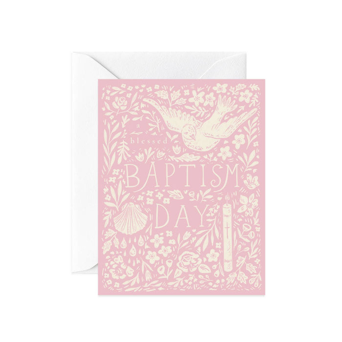 A Blessed Baptism Card | Pink