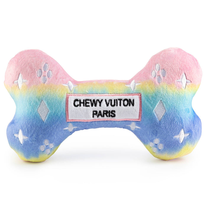 Mini Pink Ombre Chewy Vuiton Bone Dog Toy
