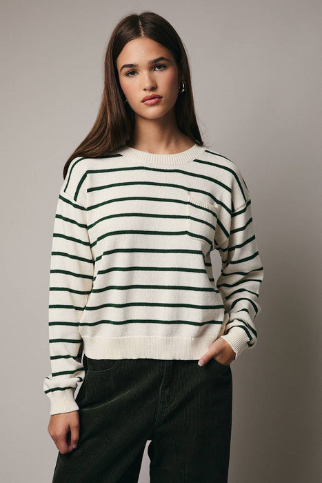 Cream Stripe Sweater