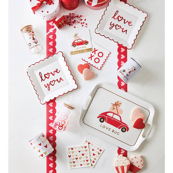 Hearts Beverage Napkin