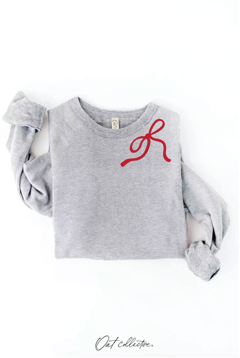 Ribbon Bow Sweatshirt | Rose