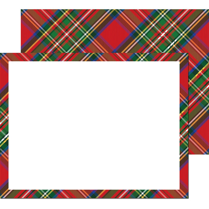 Flat Notecard Set of 10 | Tartan Plaid