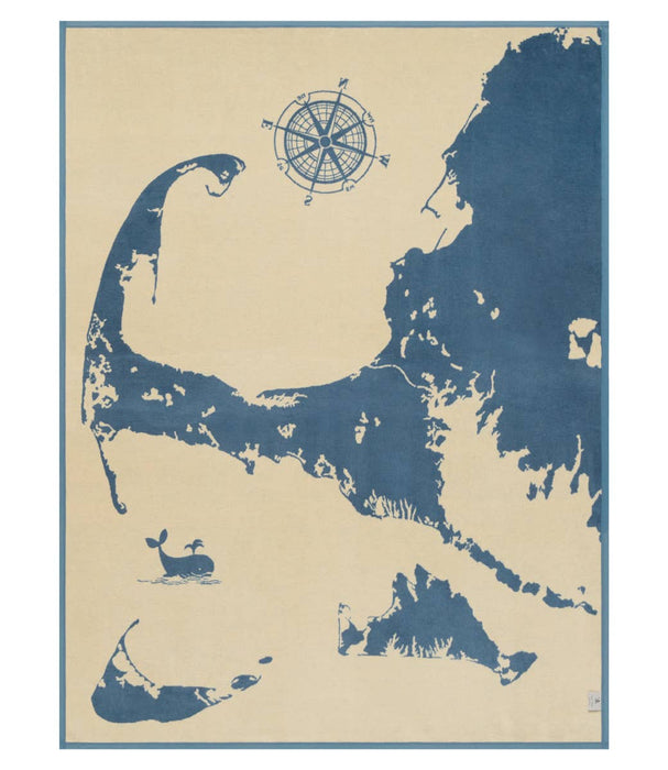 Cape and Islands Ocean Blue Blanket Original