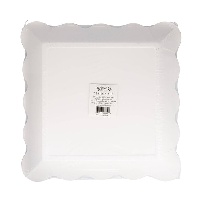 Square Striped 10" Plate Set