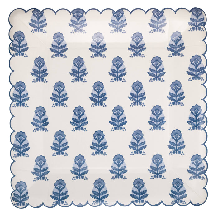 Blue Flower Block 10" Plate