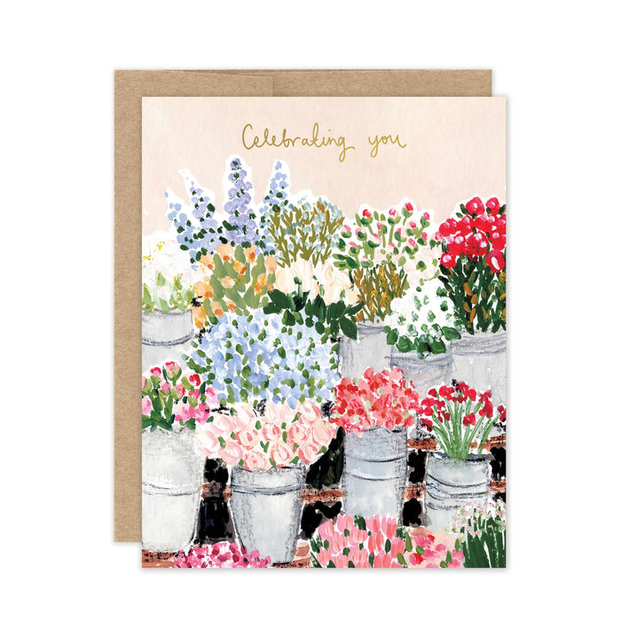 Flower Market Birthday Card